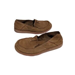 Ariat Cruiser Brown Suede Slip On Shoes Women Size 7B 10019889 Pink Stitching‎